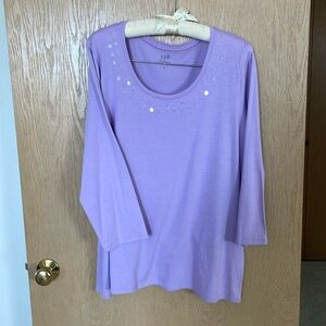 J. Jill Soft Shimmer Tee